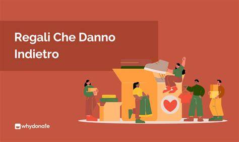 Icone rappresentanti diversi tipi di regali: casa, viaggio, beneficenza