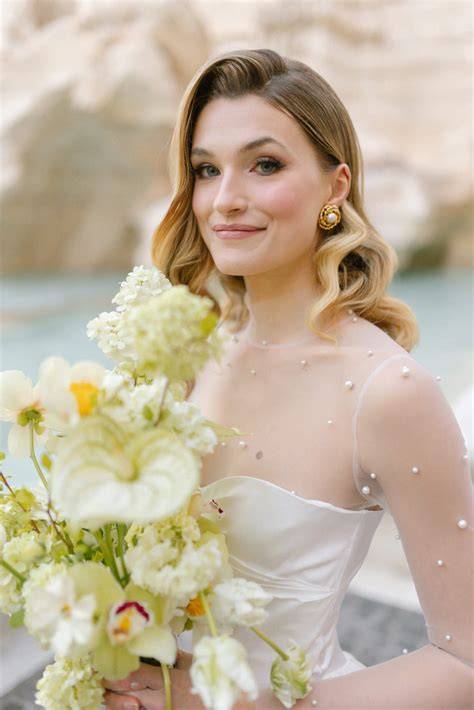 Infografica sui costi medi del trucco e dell'acconciatura da sposa.