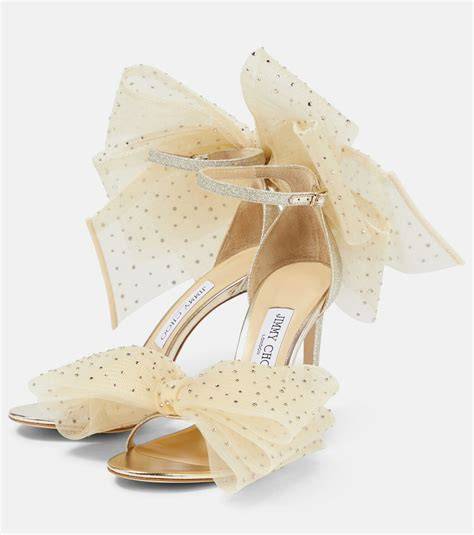 Sandali Jimmy Choo Aveline con fiocchi in tulle