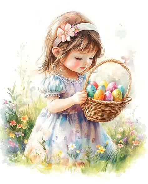 Illustrazione di una bambina in un giardino fiorito