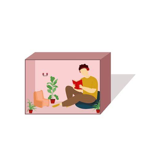 Illustrazione di una persona che legge un libro