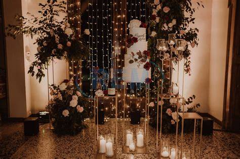 Illuminazione romantica per matrimonio