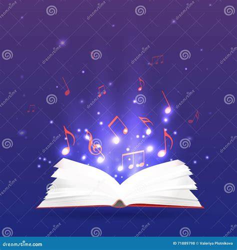 Icona di un libro aperto con note musicali