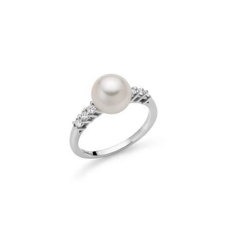 Anello Miluna con perla e diamanti