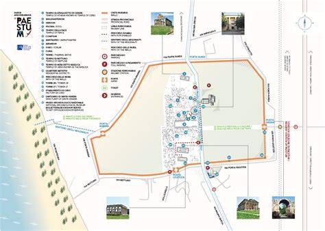 Mappa archeologica di Paestum