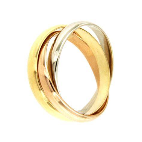 Anello fede nuziale tre ori intrecciati