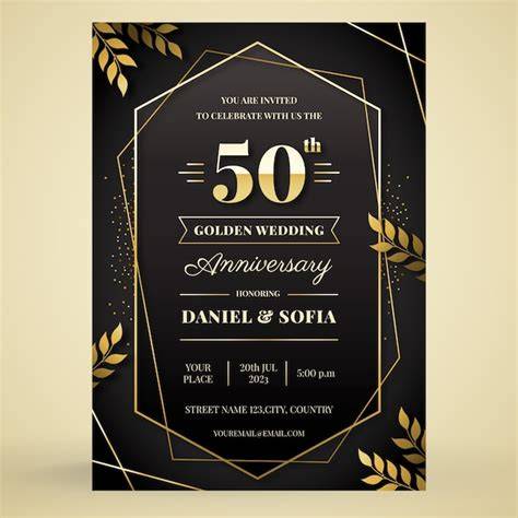 Invito a una festa per l'anniversario d'oro
