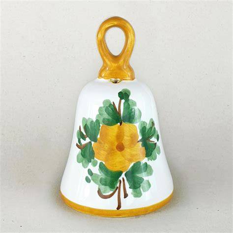 Campanella di Capri artigianale in ceramica con decorazioni floreali