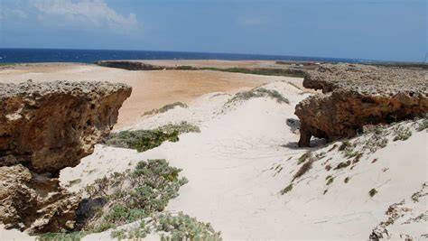 Paesaggio roccioso nel Parco Nazionale Arikok, Aruba
