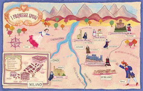 Mappa del percorso di Lucia nei Promessi Sposi