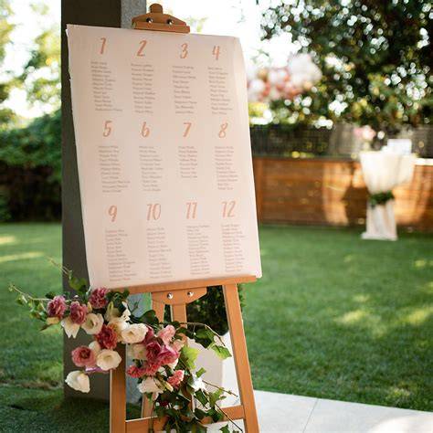 tableau de mariage elegante