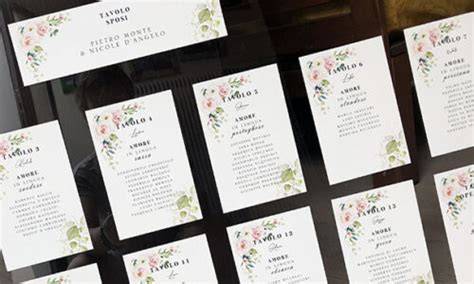 esempi nomi tavoli matrimonio