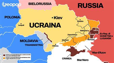 Mappa storica dell'Ucraina e della Rus' di Kiev