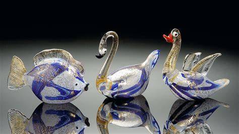 Esempio di oggetti in vetro di Murano