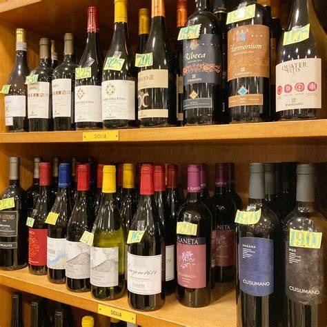 Selezione di vini italiani pregiati