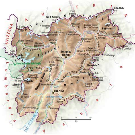 Mappa della zona di Val di Nievole