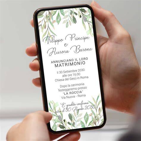 Invito di matrimonio con dicitura