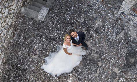 Schema delle riprese con drone durante un matrimonio
