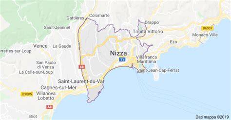 Mappa stradale da Savona a Nizza