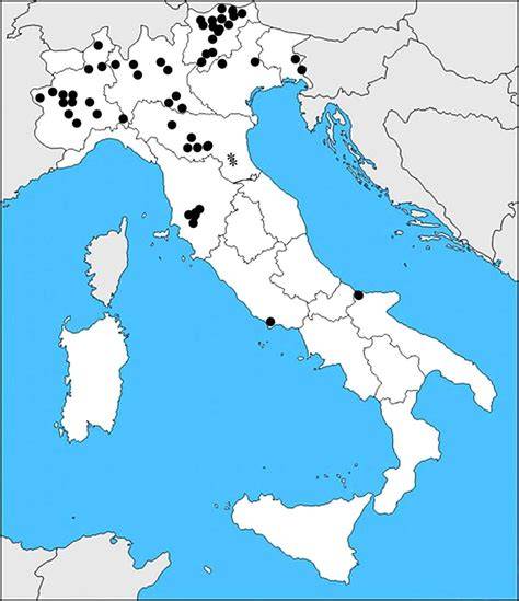 Mappa di distribuzione del nibbio bruno in Europa