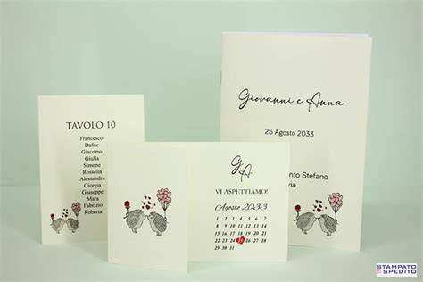 Coordinato grafico matrimonio personalizzato