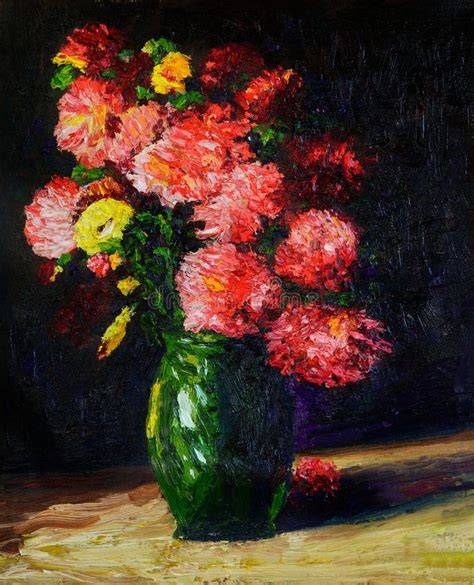dipinto impressionista con rose rosa