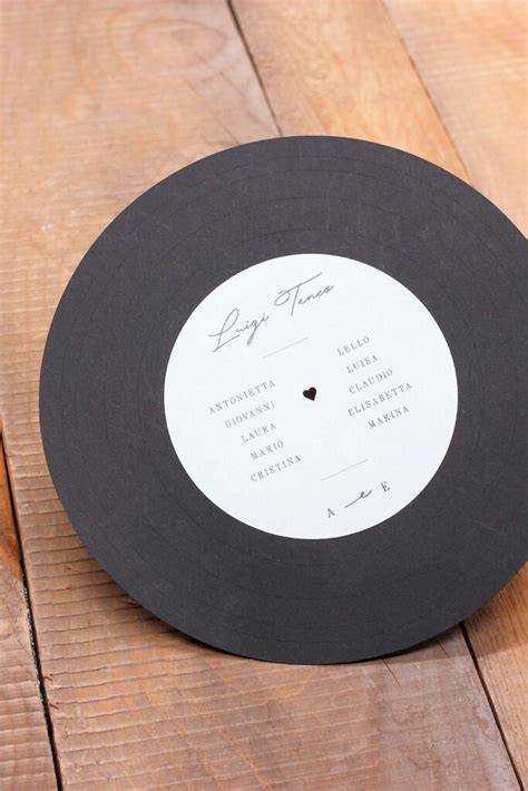 Tableau mariage stile vinile
