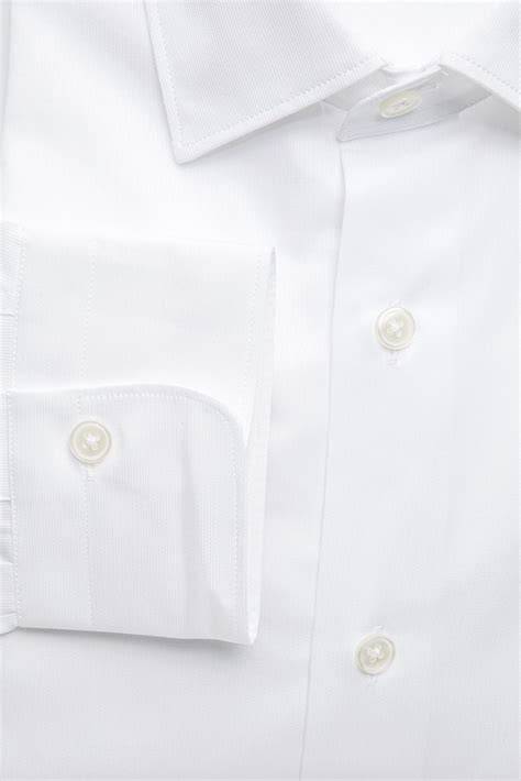 Camicia bianca in cotone twill