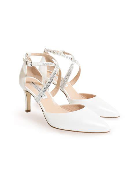 Scarpe da sposa con tacco midi e cristalli