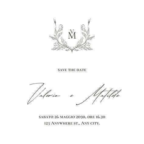 Esempi di design per Save the Dates e inviti di matrimonio
