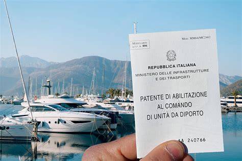 Immagine di una patente nautica