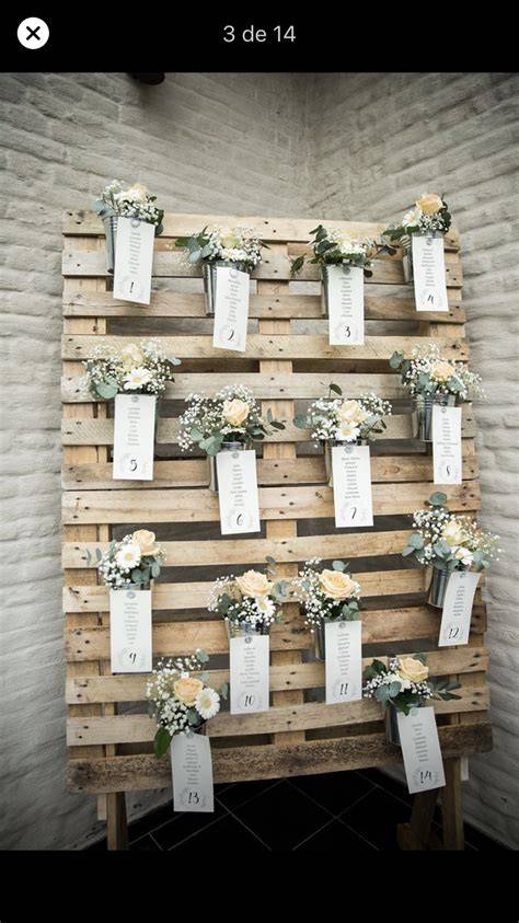 Tableau de mariage fai-da-te con tecnica collage