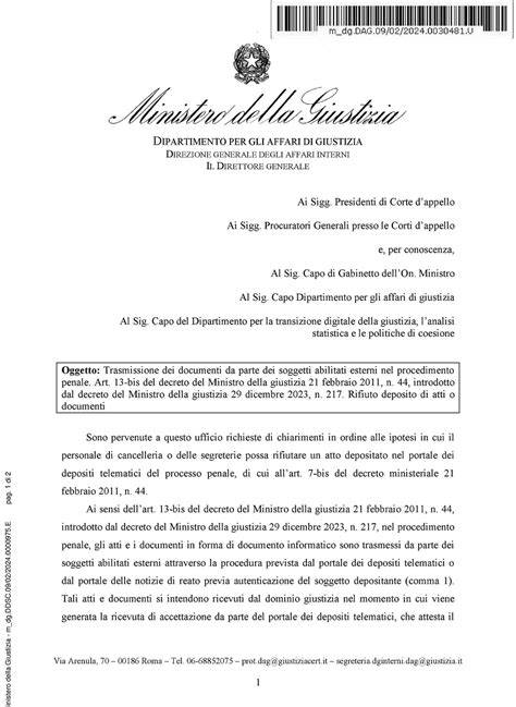 Circolare di corte, 9 luglio 1947