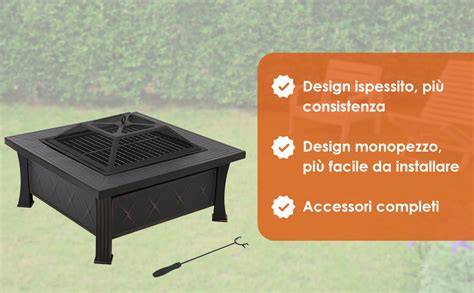 Schema di accensione di un braciere da giardino