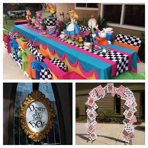 Allestimento a tema Alice nel Paese delle Meraviglie