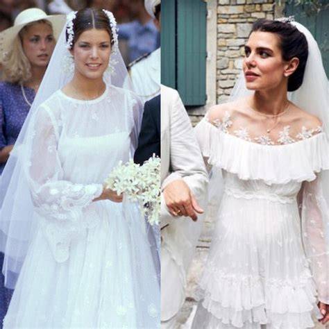Charlotte Casiraghi con i suoi abiti da sposa