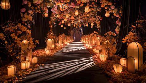 Lanterne romantiche per scale matrimonio