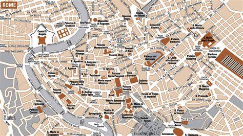 mappa turistica di Roma con monumenti principali