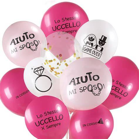 Palloncini e coriandoli per addio al nubilato