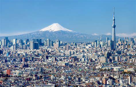 Vista aerea di Tokyo con un mix di edifici moderni e tradizionali