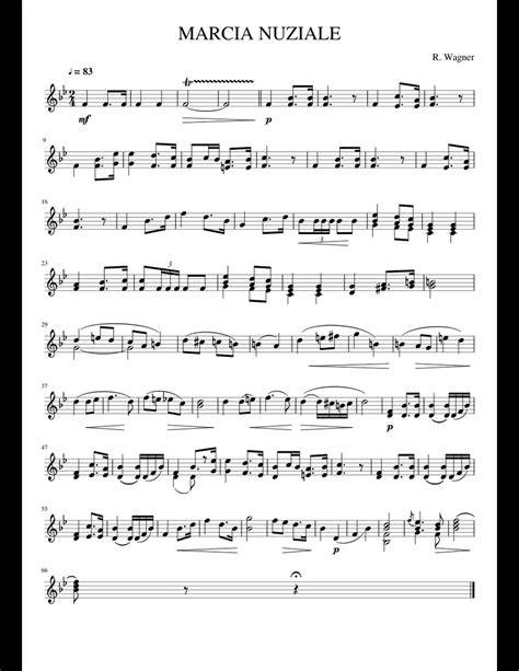 Partitura della Marcia Nuziale di Wagner