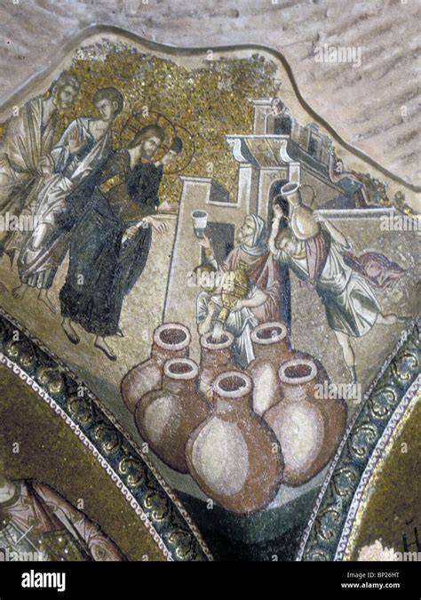 Raffigurazione del miracolo dell'acqua trasformata in vino a Cana