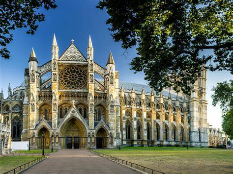 Abbazia di Westminster con il mazzo di fiori