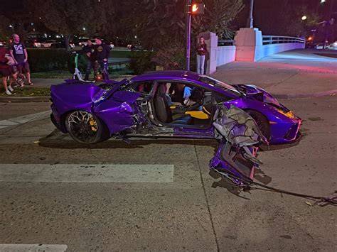 Lamborghini incidentata