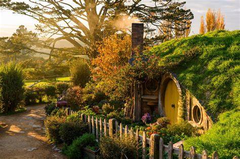 Panorama di Hobbiton, Nuova Zelanda