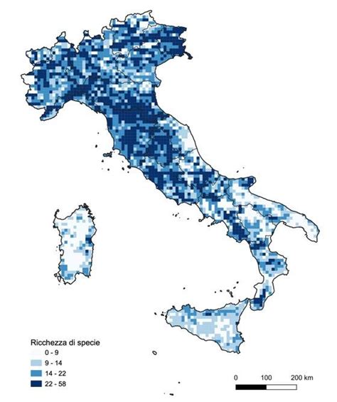 Mappa distribuzione libellule in Italia