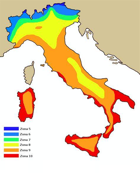 Mappa dell'Italia con indicate zone termali
