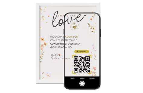 Album foto digitale con QR code
