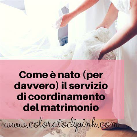 Schema di coordinamento fornitori matrimonio