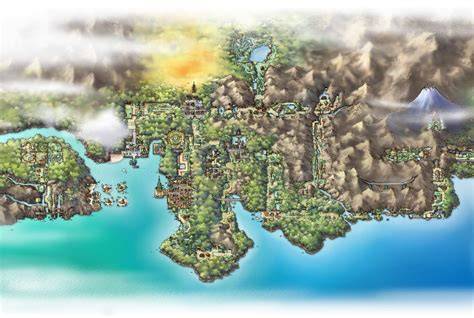 Mappa della regione di Johto con evidenziato il Bosco di Lecci